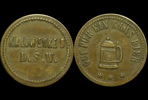 BIERMARKE: Gut für 1 Glas Bier. BERGBAU - KALIWERKE B D.S.W. - BERNBURG / ANHALT - Bild 1 von 1