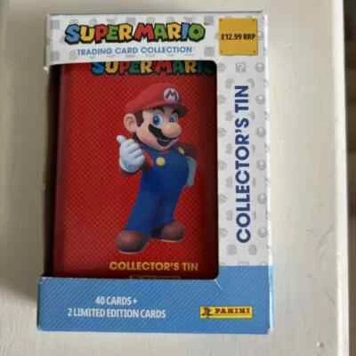 Rare Super Mario Trading Card Collection Collectors Tin With 40 Cards 2 Limited - Image 1 of 2
