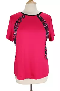 Tail Hayden Performance Golf Jersey size L womens Pink Hibiscus Short Sleeve - Picture 1 of 16