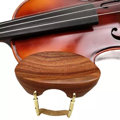 Mentón viola palisandro, modelo medio, mentonero con abrazaderas soporte corcho Foto 1 de 4