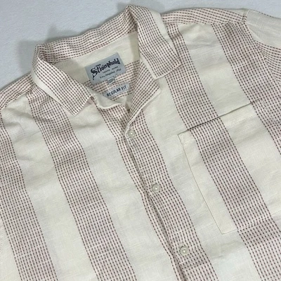 The Stronghold Shirt Mens 2XL Beige Short Sleeve Button Regular Fit Knit Cotton - Image 1 of 4