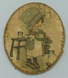 Vintage Holly Hobbie Wall Decor Piece 4" - Picture 1 of 2
