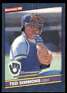 1986 Donruss Ted Simmons #292 Milwaukee Brewers C - Picture 1 of 2