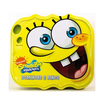Cardinal Boardgame Spongebob Squarepants - Dominoes & Bingo (Tin Ed) Box EX/NM - Image 1 of 2