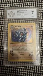 Machamp Shadowless Base Set PGS Pokémon Karte Machomei 8/102 First  1st Edition - Bild 1 von 2