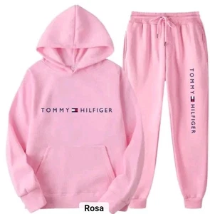 Tommy Hilfiger Felpa Unisex Rosa Taglia M - Imagen 1 de 1