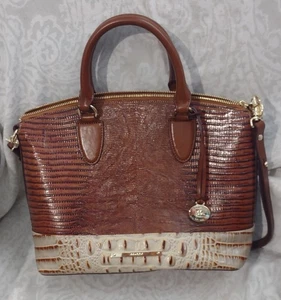 Bolso Bandolera de Cuero Brahmin Brulee Tricolor Duxbury Melbourne Usado en Excelente Condición - Imagen 1 de 15