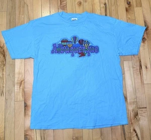 Vintage 90s Albuquerque Balloon Fiesta T-Shirt XL Blue New Mexico Y2K Peppers - Picture 1 of 9
