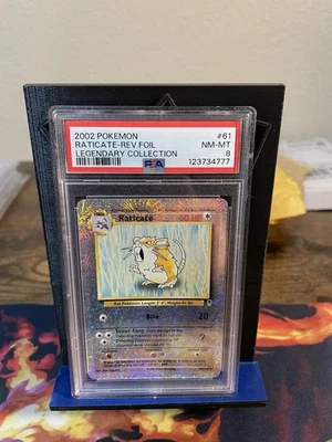 Pokémon PSA 8 Raticate Reverse Holo 61/110 Legendary Collection - Image 1 of 2