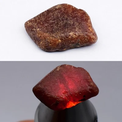 💎 16,02 quilates 19,5 x 13,8 mm rubí rojo natural áspero - sin calefacción, piedra preciosa de Madagascar Foto 1 de 4