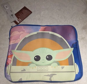 Disney Star Wars The Mandalorian Baby Yoda Gadget/ Laptop Bag Fits 13-14" - Picture 1 of 8