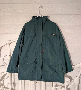 Vintage LL Bean Military Jacket Green Nylon Hiking Gorpcore Women's L  - Picture 1 of 11