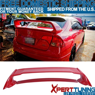 Fits 06-11 Honda Civic 4Dr Mugen Style Rear Trunk Spoiler ABS Painted Milano Red Foto 1 de 4