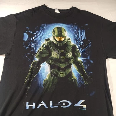 Halo 4 Delta Crew Neck Short Sleeve Graphic T Shirt Mens Size Large L Black - Image 1 of 4