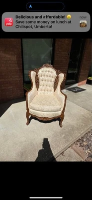 意大利维多利亚手工雕刻内饰扶手椅 — 第 1/4 张图片