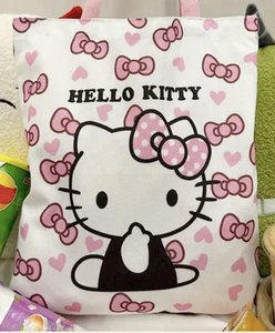 Hello Kitty Canvas Tote Bag Pink - Picture 1 of 1