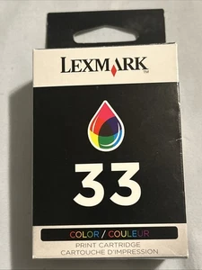 Oryginalny kolorowy wkład atramentowy Lexmark 33 - zapieczętowany - Zdjęcie 1 z 4