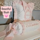 Personalised Baby Bedding- Roll Cushion and Square Cushion Set Handmade to order