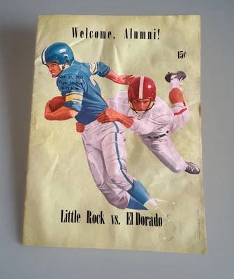 Vtg 1955 Little Rock Central/El Dorado High School Football Program Tigers - Image 1 of 4