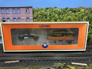 Remolque para camión y tractor Lionel 6-37848 IC Illinois Central estilo antiguo idioma original nuevo en caja - Imagen 1 de 3