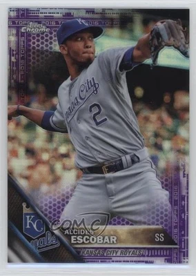 2016 Topps Chrome Purple Refractor /275 Alcides Escobar #117 - Image 1 of 2