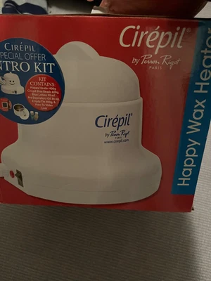 Kit básico calentador de cera Cirepil modelo blanco cera feliz nuevo - caja abierta Foto 1 de 4