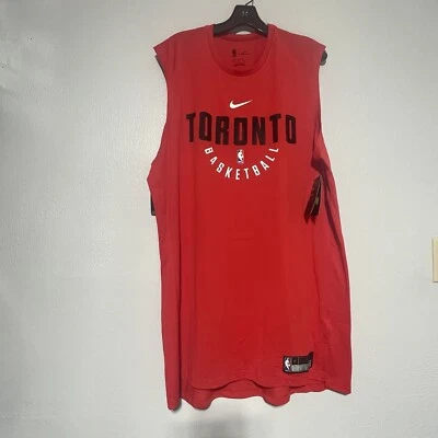 Toronto Raptors Nike Authentic Engineered Shooting Sleeveless Shirt Mens Sz XLT - Image 1 of 4