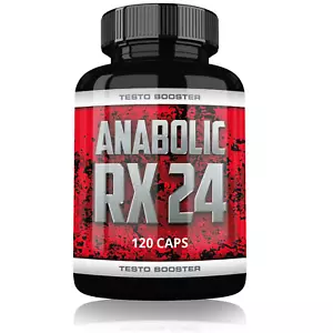 Anabolic RX24 Testobooster Muskelmasse aufbauen Muskelmittel Testosteron Booster - Bild 1 von 12