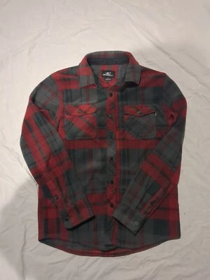 Chaqueta a presión O'Neill Boys roja, negra, gris súper polar (chaqueta/camisa) Foto 1 de 4