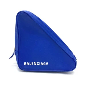 BALENCIAGA 476976 Triangle Clutch Tasche Etui Accessoire Case Blau/Silber Hardware - Bild 1 von 12