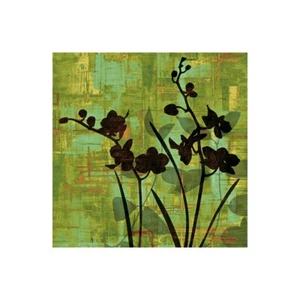 Stampa su Tela su Carta Poster o Quadro Lange Erin Silhouette on Green - Picture 1 of 2