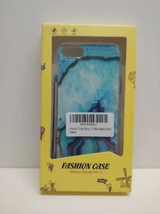 Fashion Case For Apple IPhone 7/8 Blue Agate Stone Case Cover With Stand Holder - Picture 1 of 3