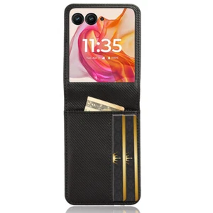 Luxury Slim PU Leather Flip Wallet Phone Case For Motorola MOTO Razr 50/50 Ultra - Picture 1 of 35