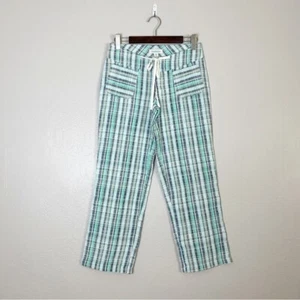 Pantalón SUNDANCE Para Mujer Talla PXS Verde Cuadros Gigi Informal Algodón Pierna Recta - Imagen 1 de 11