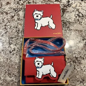 Nwt And Box MARC TETRO WESTIE DOG RED CROSSBODY WRISTLET WALLET HANDBAG IN BOX - Picture 1 of 3