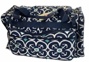 N.Gil Anchor marineblau & weiß Seesack mit Taschen, wasserdicht - Neu - Bild 1 von 9