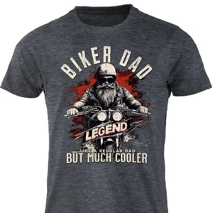 Motorrad T-Shirt Biker Papa wie normaler Vater, aber viel cooler Legende Vatertag - Bild 1 von 13