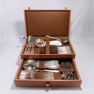 WMF Besteck versilbert | Modell 2200 | 40 Teile | 6 Personen inkl. Besteckkasten - Bild 1 von 13