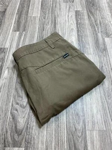 VOLCOM gerade flache Vorderseite hoher Bund braune Chinohose Herren Größe 34 Taille - Bild 1 von 11