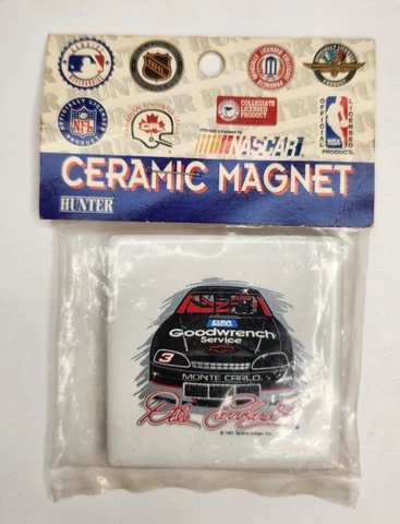 VTG HTF NIP Dale Earnhardt Sr. #3 Goodwrench Car Ceramic Refrigerator Magnet Cover