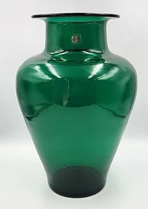 Vintage Blenko Glass #9125 Emerald Green Large Vase - Picture 1 of 17