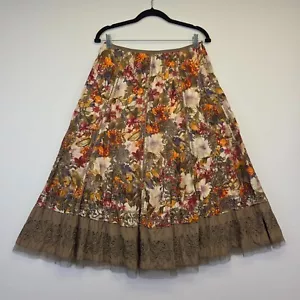 Peter Nygard Skirt Womens 8 Silk Fairy Whimsical Romantic Cottagecore Boho Fairy - Picture 1 of 14