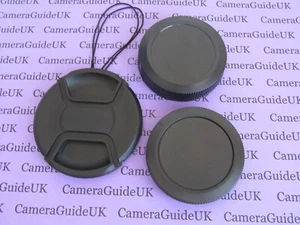 Camera body cap for Canon RF, Front, Rear Lens Cap for Canon RF 77mm Filter lens - Picture 1 of 3