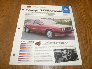 1981 Volkswagen Scirocco UNIQUE IMP BROCHURE - Bild 1 von 3