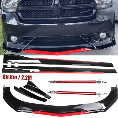 For Dodge Durango Front Bumper Lip Splitter Spoiler Side Skirt Body Kit Glossy - Image 1 of 4