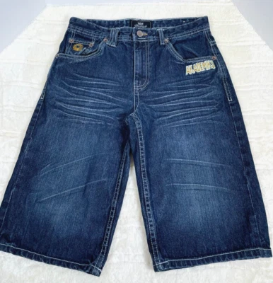 Akademiks Jeans Shorts Youth Boys Size 16 Blue Denim - Image 1 of 4