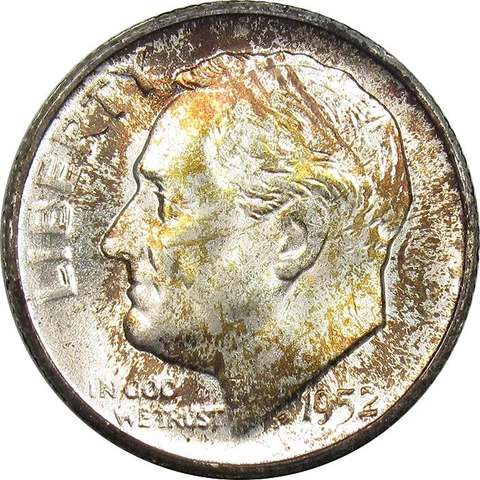 1952-S Roosevelt Dime Premium GEM BU Toning (WR21) Cover