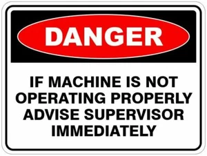 IF MACHINE IS NOT OPERATING PROPERLEY - SELF ADHESIVE STICKER / DECAL / SIGN | H - Picture 1 of 7