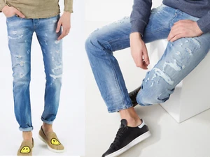 Diesel Buster Jeans Denim Distressed 084cm 5 Pockets Pants Usedlook 33 / 32 - Picture 1 of 12