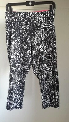  Champion Duo Dry Talla L Negro/Blanco/Rosa Tiro Alto Elastizado Entrenamiento Leggings Usados en Excelente Condición Foto 1 de 4